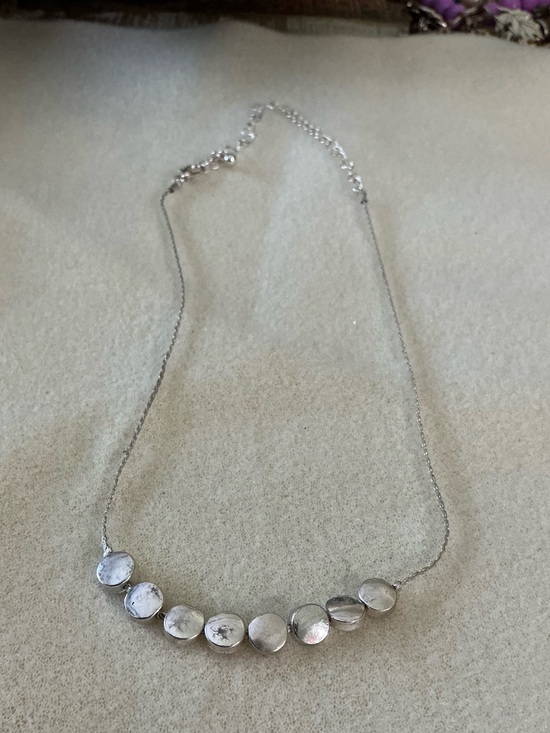 Jewelry - Silver Disc Bead Necklace - 18”